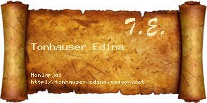Tonhauser Edina névjegykártya
