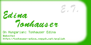 edina tonhauser business card